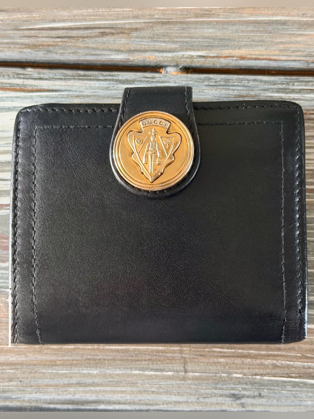*Rare* GUCCI Hysteria Compact Wallet Genuine Knight Logo Back & Gold - Picture 15 of 15